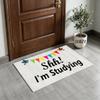 Funny Welcome Doormat Shh I'm Reading, Do Not Disturb Door Mat for Front Door Outside Entrance view 2
