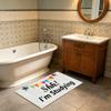 Funny Welcome Doormat Shh I'm Reading, Do Not Disturb Door Mat for Front Door Outside Entrance view 4
