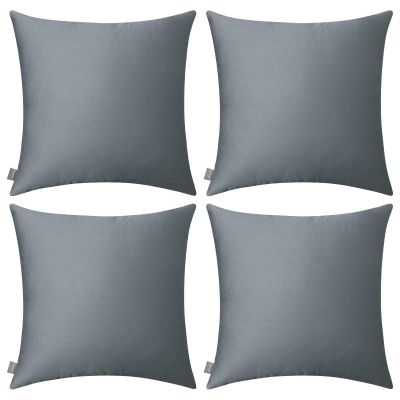 4-Pack 100% Cotton Comfortable Solid Decorative Throw Pillow Case Square Cushion Cover Pillowcase Sublimation Blank Pillow Covers(Cover Only,No Insert) (26x26 inch/ 66x66cm, Dark Grey)