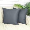 4-Pack 100% Cotton Comfortable Solid Decorative Throw Pillow Case Square Cushion Cover Pillowcase Sublimation Blank Pillow Covers(Cover Only,No Insert) (26x26 inch/ 66x66cm, Dark Grey) view 2