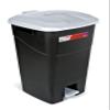 Tayg - 60 Litre Waste Container with Pedal, Black Base and Grey Lid view 1
