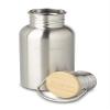 Echtwerk Practical drinking bottle made of stainless steel with bamboo lid, 500 ml view 2