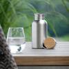 Echtwerk Practical drinking bottle made of stainless steel with bamboo lid, 500 ml view 3