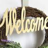 Wreaths LIU- Front Door Welcome 14 Inch Purple Lavender for Home Farmhouse Office Studio Decoration view 3