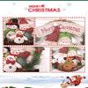 12.6'' Christmas Wreaths for Front Door Window Wall, Cute Reindeer Santa Snowman Plush Figurine Doll Set Small Grapevine Wreath Indoor Winter Holiday Wreaths Christmas Decoration Hanging Ornament view 4