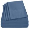 100% Cotton Sheet 800-TC Denim Rv-King-Sheets Set, 4-Pc Cotton -Bedding Sheets for Bed, Soft & Silky Sateen Weave Fits Mattress Upto 14'' Deep Pocket view 1