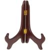Bard's Hinged Dark Wood Plate Stand, 7" H x 6" W x 4.25" D (7" - 9" Plates), Pack of 12 view 1