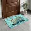 Blue Crab Welcome Door Mat, Beach Framhouse Doormat, Lake Welcome Front Door Mat view 2