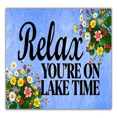 Sobzy Lake Door Mat Outdoor, Relax You're on Lake Time Doormat for Front Door Indoor Entrance Porch, Nautical Welcome Mats