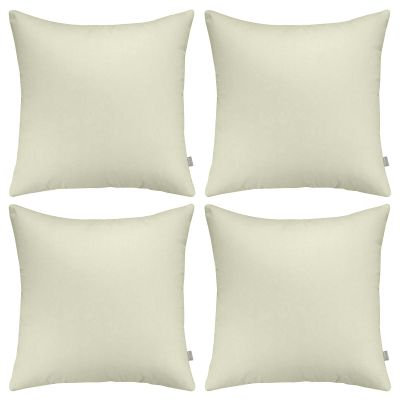 4-Pack 100% Cotton Comfortable Solid Decorative Throw Pillow Case,Thmyo Square Cushion Cover Pillowcase Sublimation Blank Pillow Covers DIY Throw Pillowcase for Sofa Couch(26x26 inch/ 66x66cm,Beige)
