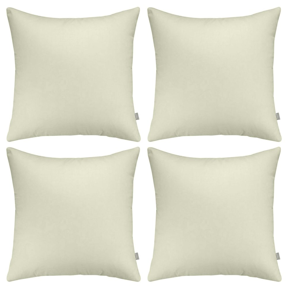 4-Pack 100% Cotton Comfortable Solid Decorative Throw Pillow Case,Thmyo Square Cushion Cover Pillowcase Sublimation Blank Pillow Covers DIY Throw Pillowcase for Sofa Couch(26x26 inch/ 66x66cm,Beige)