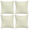4-Pack 100% Cotton Comfortable Solid Decorative Throw Pillow Case,Thmyo Square Cushion Cover Pillowcase Sublimation Blank Pillow Covers DIY Throw Pillowcase for Sofa Couch(26x26 inch/ 66x66cm,Beige) view 1