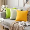 4-Pack 100% Cotton Comfortable Solid Decorative Throw Pillow Case,Thmyo Square Cushion Cover Pillowcase Sublimation Blank Pillow Covers DIY Throw Pillowcase for Sofa Couch(26x26 inch/ 66x66cm,Beige) view 2