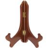 Bard's Hinged Walnut MDF Wood Plate Stand, 7" H x 6" W x 4.25" D (7" - 9" Plates), Pack of 12 view 1