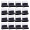 Hemoton 100pcs Square Containers Lids Plastic Egg-yolk Puff Holder Moon Cake Box Cake Containers Lids view 1
