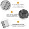 Hemoton 100pcs Square Containers Lids Plastic Egg-yolk Puff Holder Moon Cake Box Cake Containers Lids view 2