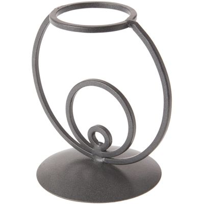 Bard's Dark Gray Wrought Iron Egg Stand/Holder, Circle Leg, 2.125" Diameter, Pack of 6
