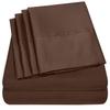 100% Cotton Sheet 800-TC Brown Cal-King-Sheets Set, 4-Pc Cotton -Bedding Sheets for Bed, Soft & Silky Sateen Weave Fits Mattress Upto 14'' Deep Pocket view 1