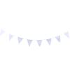 Healifty White Cotton Bunting Flag Banner Pennant Garland Fabric Triangle Flags Cloth Shabby Chic Decoration for Birthday Wedding Christmas Holiday Party Supplies view 1