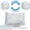 2 Pack King Size Pillows for Sleeping, Cooling Shredded Memory Foam Adjustable Bed Pillow with, Removable/Washable Cover (King 2 Pack) view 4