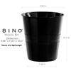 BINO Metal Waste Basket for Home, Office, Bathroom, Dorm, Kitchen and More | Trash Can Bin for Bedroom | Desk Trash Can | Home Essentials view 2