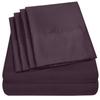 100% Cotton Sheet 800-TC Purple Cal-King-Sheets Set, 4-Pc Cotton -Bedding Sheets for Bed, Soft & Silky Sateen Weave Fits Mattress Upto 14'' Deep Pocket view 1