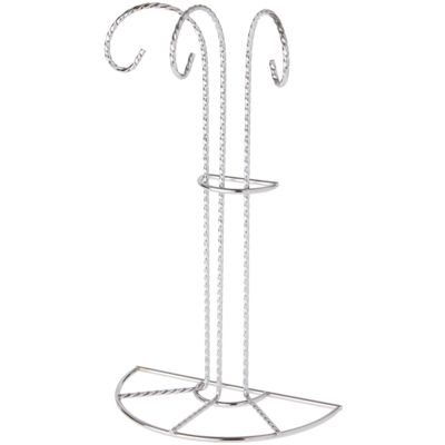 Bard's 3 Arm Silver Ornament Stand, 11.25" H x 6.75" W x 3.75" D, Pack of 4