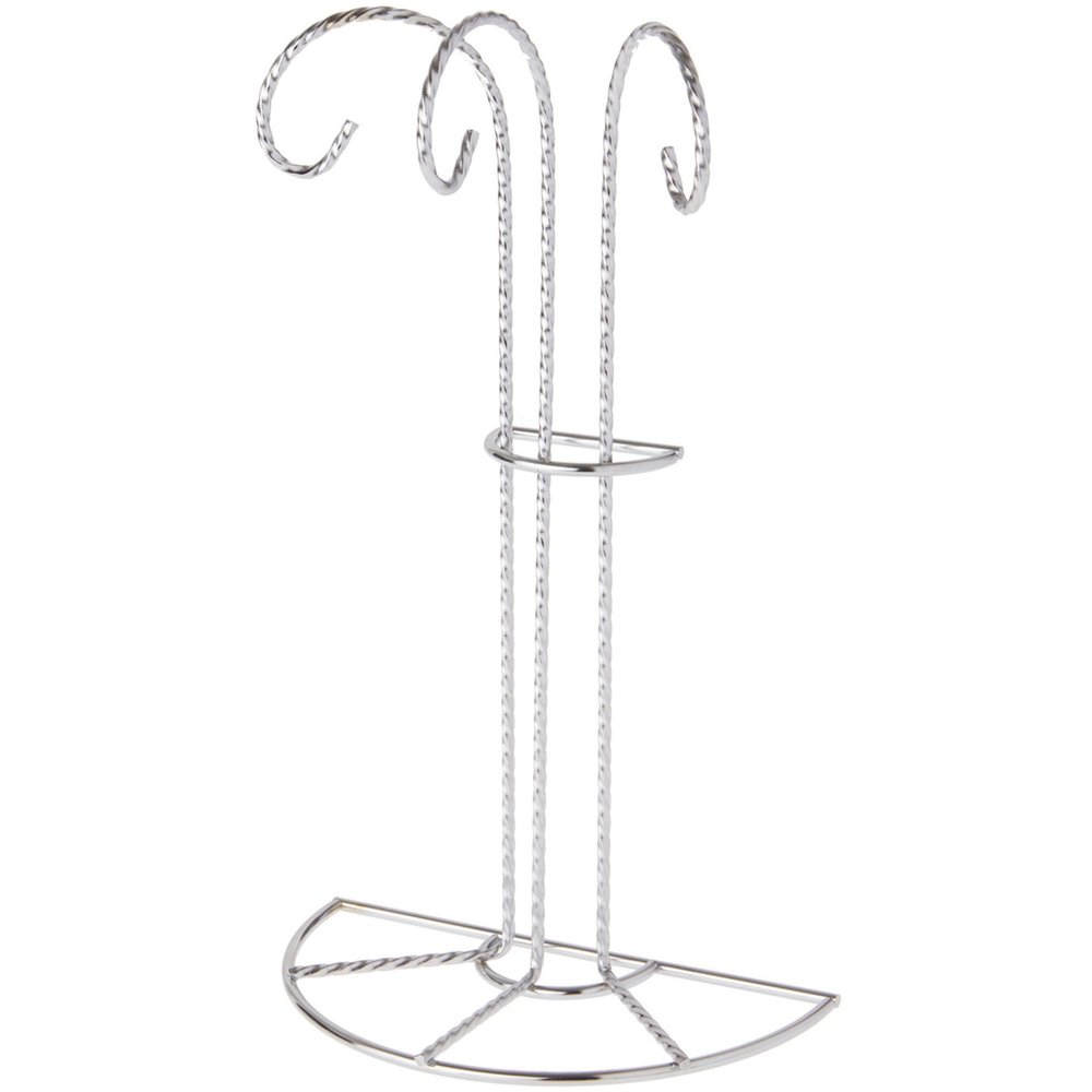 Bard's 3 Arm Silver Ornament Stand, 11.25" H x 6.75" W x 3.75" D, Pack of 4