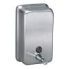 Bradley 6562-000000 Surface Mounted Push Button Liquid Soap Dispenser 40 oz, Satin Stainless Steel, Vertical Orientation view 1