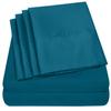 100% Cotton Sheet 800-TC Teal King-Sheets Set, 4-Pc Cotton -Bedding Sheets for Bed, Soft & Silky Sateen Weave Fits Mattress Upto 14'' Deep Pocket view 1