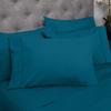 100% Cotton Sheet 800-TC Teal King-Sheets Set, 4-Pc Cotton -Bedding Sheets for Bed, Soft & Silky Sateen Weave Fits Mattress Upto 14'' Deep Pocket view 2