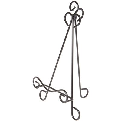 Bard's Black Metal Easel, 13" H x 7.5" W x 8" D (For 9" - 11.5" Plates), Pack of 6