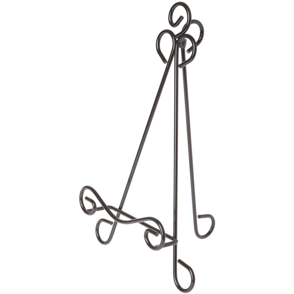 Bard's Black Metal Easel, 13" H x 7.5" W x 8" D (For 9" - 11.5" Plates), Pack of 6
