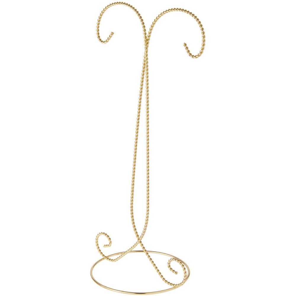 Bard's Twisted 2 Tier Gold-toned Ornament Stand, 14" H x 6.5" W x 5.25" D, Pack of 12