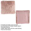 22 Plush Pillow Luxury Square Accent Pillow Insert and Shag Glam Cover Set For Bedroom or Living Room by Lavish Home (Pink) view 3
