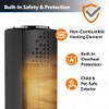 Lasko Oscillating Ceramic Slim Tower Desktop Space Heater for Home with Thermostat and 2 Speeds, 14 Inches, Black, 1500W, CT14101 view 4