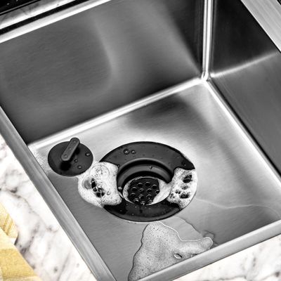 madesmart Sink 2 Piece Drain Strainer Set, Carbon