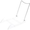 Bard's Folding White and Clear Plastic Easel Stand, 7.5" H x 5" W x 8" D, Pack of 12 view 1