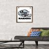 Trends International NFL Las Vegas Raiders - Drip Helmet 20 Wall Poster, 14.725" x 22.375", Bronze Framed Version view 2