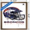 NFL Denver Broncos - Drip Helmet 20 Wall Poster, 22.4L x 14.7W, Bronze Framed Version view 3