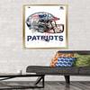 Trends International NFL New England Patriots - Drip Helmet 20 Wall Poster, 22.375" x 34", Gold Framed Version view 2