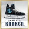 Trends International NHL Seattle Kraken - Drip Skate 20 Wall Poster, 22.375" x 34", Gold Framed Version view 1