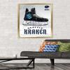 Trends International NHL Seattle Kraken - Drip Skate 20 Wall Poster, 22.375" x 34", Gold Framed Version view 2