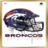 NFL Denver Broncos - Drip Helmet 20 Wall Poster, 22.4L x 14.7W, Gold Framed Version view 1