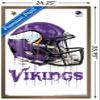 Trends International NFL Minnesota Vikings - Drip Helmet 20 Wall Poster, 22.375" x 34", Bronze Framed Version view 3
