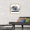 Trends International NFL Las Vegas Raiders - Drip Helmet 20 Wall Poster, 14.725" x 22.375", Gold Framed Version view 2