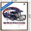 NFL Denver Broncos - Drip Helmet 20 Wall Poster, 34L x 22.4W, Bronze Framed Version view 3