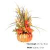ABOOFAN Fall Pumpkin Centerpiece Artificial Pumpkin Ornament with Maple Leaves Sunflower Wheat for Fall Wedding Thanksgiving Decoration view 4