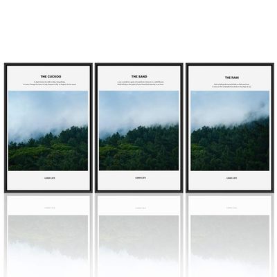 SIGNWIN 3 Piece Framed Canvas Wall Art Forest Canvas Prints Home Artwork Decoration for Living Room,Bedroom - 16"x24"x3 Panels
