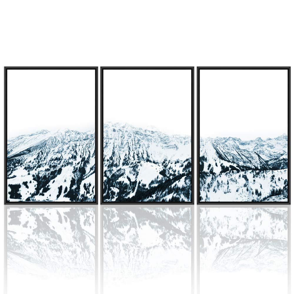 SIGNWIN 3 Piece Framed Canvas Wall Art Beautiful Landscape Canvas Prints Home Artwork Decoration for Living Room,Bedroom - 16"x24"x3 Panels